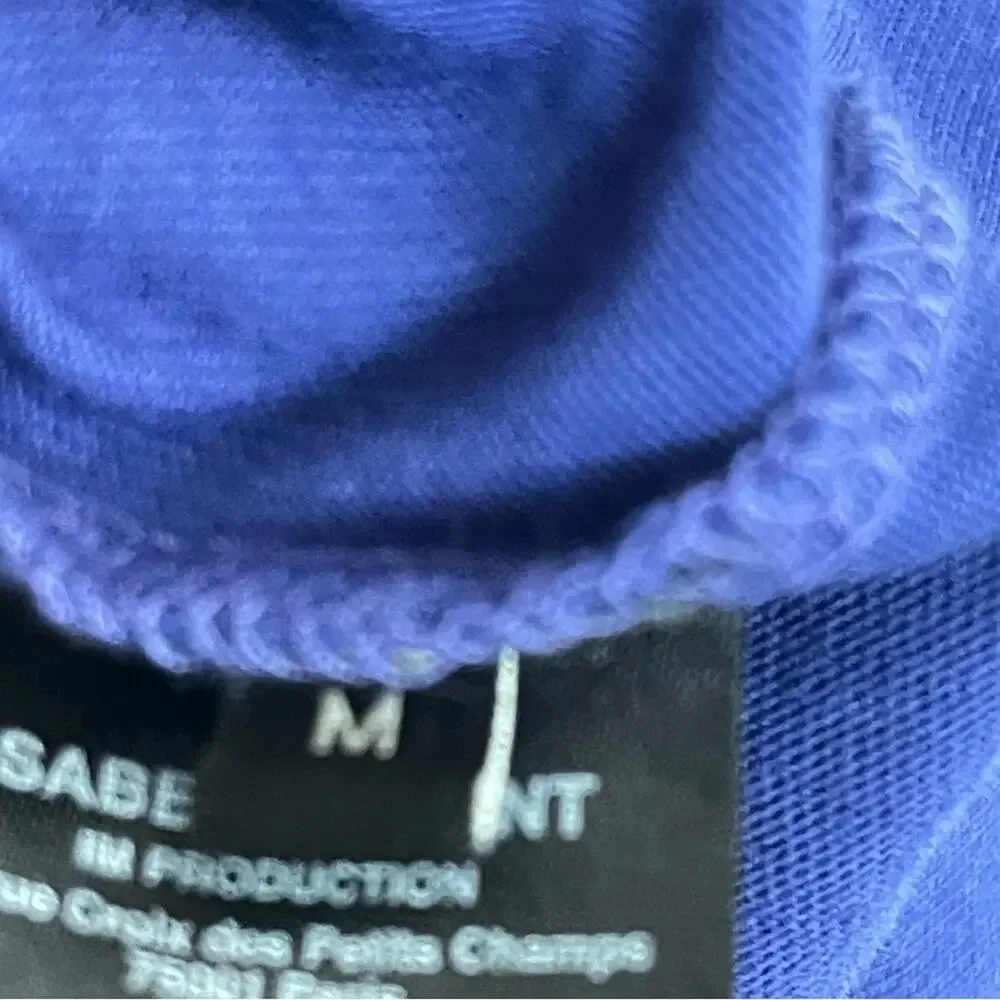 Isabel Marant Dress Drawstring Short Sleeve Crewneck T-Shirt ndigo Size Medium - Picture 5 of 7